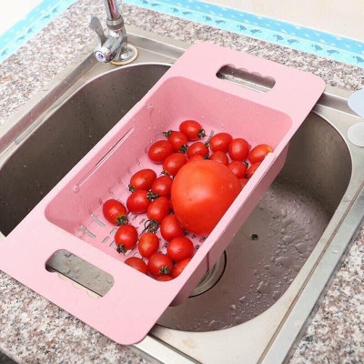 Rổ Gác Bồn Rửa Bát Gấp Gọn Đa Năng Lúa Mạch Tiện Dụng 