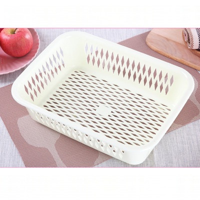 Set rổ chậu kèm nắp đậy trong suốt nhựa cao cấp - Đựng hoa quả, úp cốc đựng rổ rau sống sang trọng KT: 34.5x25.1x15 cm