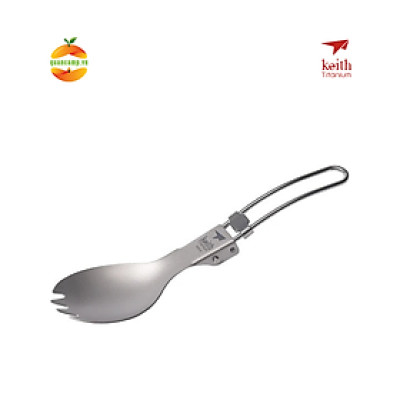 Muỗng nĩa titanium Keith Ti5309 gấp gọn size lớn