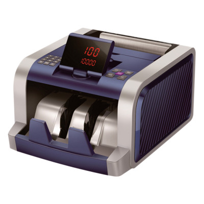 Máy đếm tiền mini nhập khẩu Mỹ Silicon MC-2300, tự động đếm tốc độ đếm 1000 tờ/phút, đếm số lượng, cộng dồn, chia mẻ, 2 màn hình - Hàng Chính Hãng