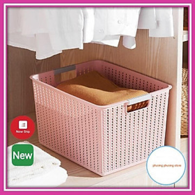 Rổ đan 3 size đa năng nhựa  – Rổ đan mây đựng đồ tiện lợi (MS: 3415-1 – 3415-2 – 3415-3) 