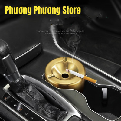 Gạt Tàn Thuốc Iá Dạng phễu Dáng Đẹp Cao Cấp Bằng Kim loại Inox 304 Mạ Vàng Dễ Sử Dụng Bền Mãi Theo thời Gian