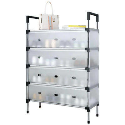 Kệ Giày Inox 5 Tầng Có Vách Ngăn Chắn Bụi, Giá Inox Để Giày Dép 4 - 5 Tầng Có Nắp Đậy, Tủ Giày Thế Hệ Mới - HÀNG CHÍNH HÃNG MINIIN