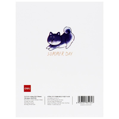 Tập Học Sinh - 5 Ô Ly Vuông - 96 Trang 80gsm - Deli CNA96-SUM (Mẫu Bìa Giao Ngẫu Nhiên)
