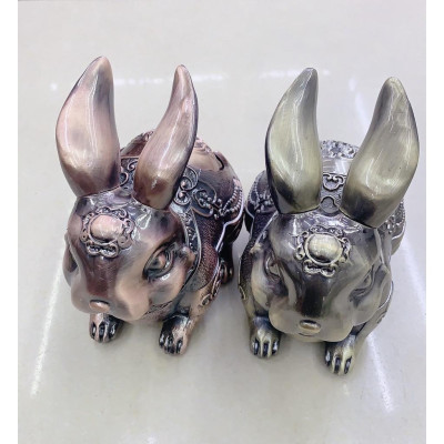 GẠT TÀN  BẰNG ĐÔNG FỈA CỔ HÌNH CON THỎ