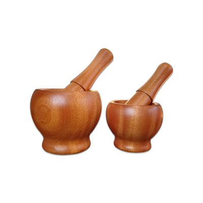 Bộ Cối Chày Gỗ Xà Cừ Kiểu Dáng Hình Lu Mini Decor  - Đồ Gia Dụng Gỗ Nhà Bếp Thương Hiệu Trường Sơn