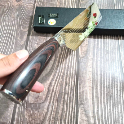 DAO - DAO BẾP NHẬT BẢN USUBA THÉP DAMASCUS MÃ A5 DT125 nt topcoomshop vn