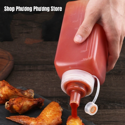 CHAI BÓP ĐỰNG TƯƠNG ỚT NƯỚC SỐT ĐỒ PHA CHẾ CHUYÊN DÙNG CHO NHÀ HÀNG KHÁCH SẠN QUÁN BAR DT 800ML VÀ 1000ML CAO CẤP HÀNG MỚI