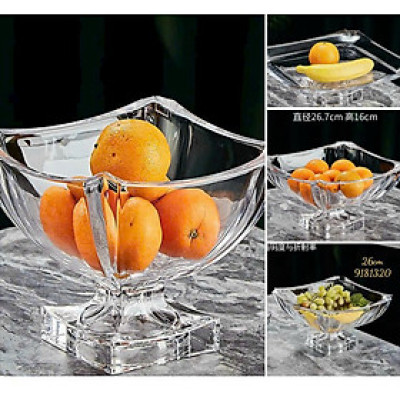 KHAY THỦY TINH ĐỰNG BÁNH KẸO - HOA QUẢ TRANG TRÍ 