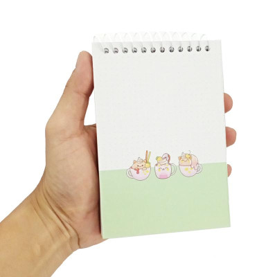 Sổ Lò Xo Teen Không Kẻ Có Chấm 80gsm - Cute Animals - The Sun 01 - Màu Xanh Lá