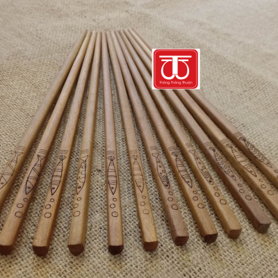Bộ 10 đôi đũa ăn khắc hình cá