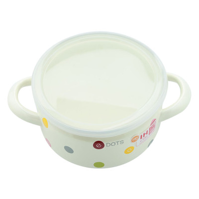 Nồi Tráng Men Sử Dụng Bếp Từ Hoa Văn Chấm Bi Fujihoro EDV-18W (18cm)