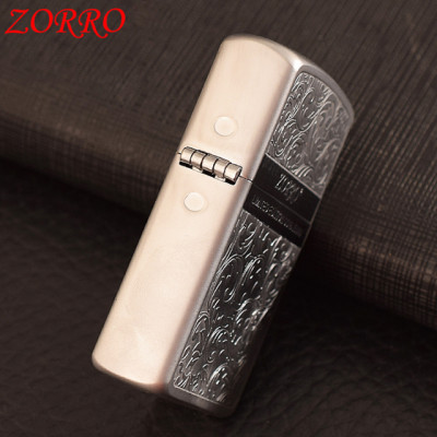 Vỏ Hột Quẹt Bật Lửa Xăng Đá Zorro Z92067 Thiết Kế Đẹp Độc Lạ - Dùng Xăng Bấc Đá Cao Cấp