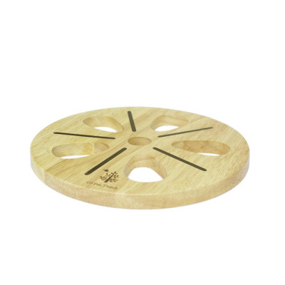 Đế (Rế) lót nồi hình hoa | Gỗ Đức Thành 09711 | Tiện dụng/Chắc chắn/Chịu nhiệt | Hàng Việt Nam chất lượng cao