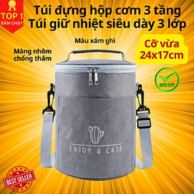 Bộ Hộp Cơm Giữ Nhiệt Văn Phòng Cao Cấp Cắm Điện inox 3 tầng - Chính Hãng