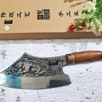 DAO BẾP - DAO THÁI CHẶT HOA VĂN HỔ DT150 ĐỘC 6996 topcomshop vn