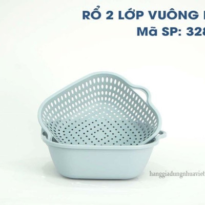 Bộ Thau Rỗ Đựng Rau Củ Quả Đa Năng Chất Liệu Nhựa PP Nguyên Sinh Chuẩn Nhật , EU Đảm Bảo An Toàn Cho Sức Khỏe - Hàng Việt Nam