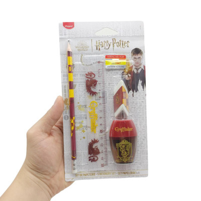Bộ Dụng Cụ Học Tập 4 Món Harry Potter Gryffindor - Maped CB98188000 - Màu Đỏ