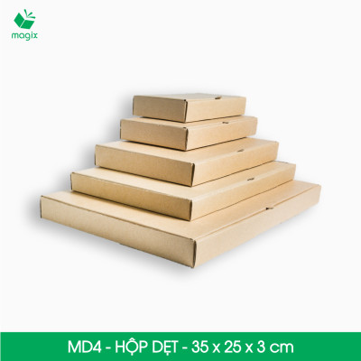 MD4 - 35x25x3 cm - 25 Thùng hộp carton trơn đóng hàng