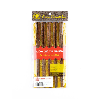 Bộ 10 đôi đũa dừa đá Thăng Long PHUSANG được làm từ gỗ tự nhiên không chất bảo quản dùng trong nhà hàng khách sạn và bàn ăn