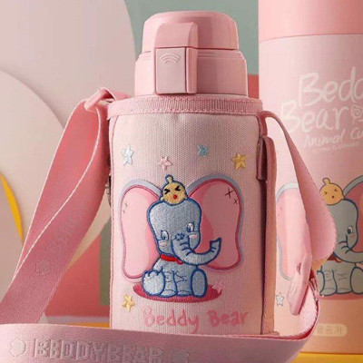 Bình giữ nhiệt Beddybear/ Beddy Bear hình con Voi cho bé trai, bé gái từ 2 tuổi-12 tuổi / mầm non / tiểu học, inox 316