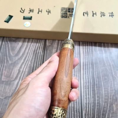 DAO BẾP - DAO THÁI CHẶT HOA VĂN HỔ MÃ A8 DT150 NT topcomshop vn