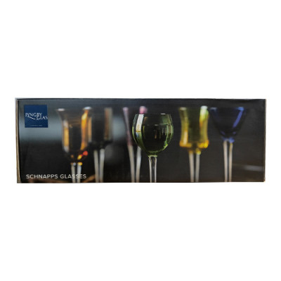 Bộ 6 ly uống shot, nhiều màu. Nhãn Lyngby Glas Đan Mạch