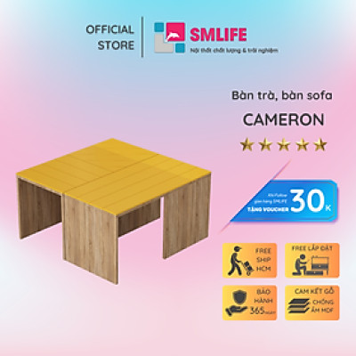 Bàn sofa hiện đại bằng gỗ cho phòng khách SMLIFE Cameron