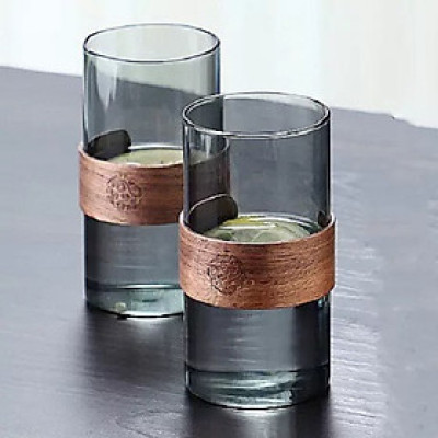 Bình và ly thủy tinh xám dung tích bình 1500ml và ly 300ml (Bình và ly bán riêng)