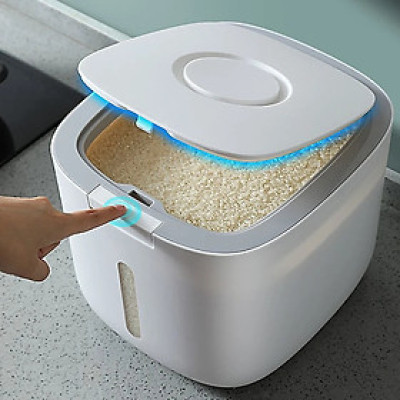 Thùng Đựng Gạo Cao Cấp MINI RICE BIN 5kg & 10kg - Thùng Đựng Gạo Nắp Đậy Thông Minh, Thiết Kế Hiện Đại & Đẹp Mắt, Chất Liệu ABS &PP An Toàn Chống Nước, Chống Ẩm Mốc, Mối Mọt - Hàng Nhập Khẩu