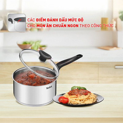 Nồi cán dài/quánh Inox Tefal Primary (16cm x 1.5L/18cm x 2.2L) - Hàng chính hãng