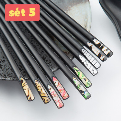 COMBO sét 5 đôi đũa xuất nhật , kháng khuẩn làm từ sợi thủy tinh tổng hợp chịu nhiệt cao cấp