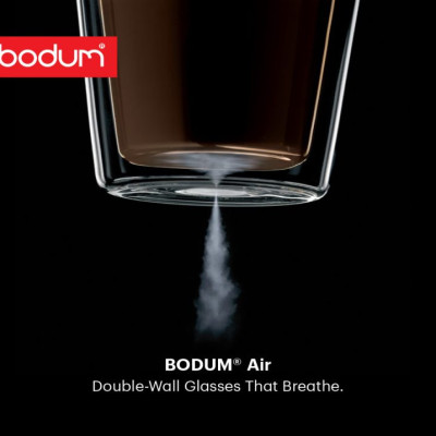 Bộ 2 cốc thủy tinh Bodum Canteen Double Wall Thermo-Glasses 200ml 2 lớp chịu nhiệt Hàng chính hãng
