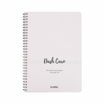 Sổ Caro nét đứt lò xo kép KLONG B5 120 trang 100/76; MS: 852