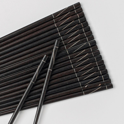 Hộp 10 đôi đũa mun ghép đen PHUSANG chất lượng cao không chất bản quản chống mốc thích hợp để đem đi tặng và dùng trong nhà hàng