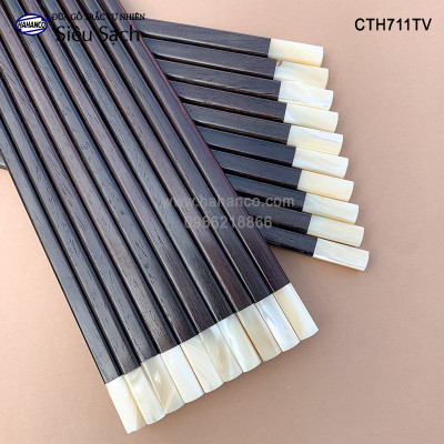 Đũa gỗ Trắc đầu ốc biển New Zealand - Hàng VIP (10 đôi/hộp) Sang trọng trên bàn ăn - đũa kháng khuẩn, chống nấm mốc