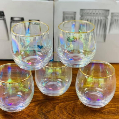 BỘ 6 CỐC THỦY TINH TRÒN CAO CẤP DÙNG UỐNG NƯỚC SANG TRỌNG - VD96