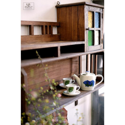 Bộ Trà "Đông Hồ" Gốm Mát Trắng