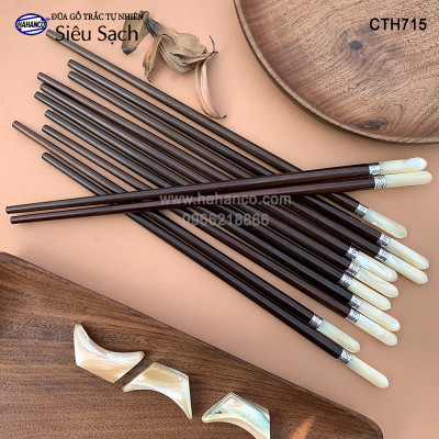 Đũa Trắc đầu ốc biển đai Bạc Super VIP - đủ mẫu (10 đôi/Hộp) dành cho nhà giàu - Sang trọng - Đẳng cấp