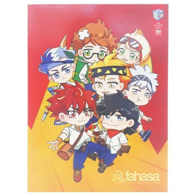 Combo 5 Tập Học Viện Alpha 4 Ô Ly 100 Trang ĐL 120g/m2 - FAHASA (Mẫu Màu Giao Ngẫu Nhiên)