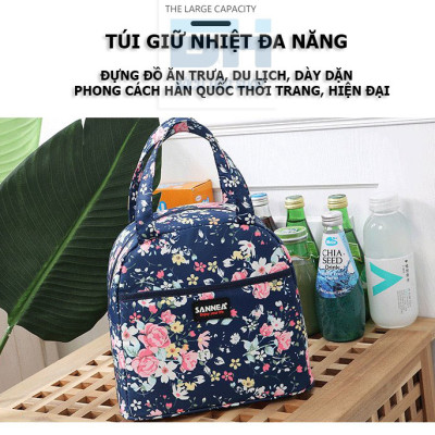 SANNEA - CAO CẤP - Túi đựng cơm giữ nhiệt, túi đựng bình sữa, dã ngoại - Vải Oxford D600 chống nước TH75