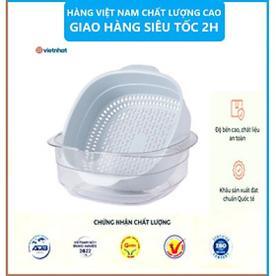 Bộ Chậu Rổ Việt Nhật Hokori, Sang Trọng, Nhựa An Tòan, Tiện Lợi, Hàng Việt Nam