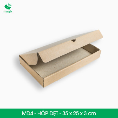 MD4 - 35x25x3 cm - 25 Thùng hộp carton trơn đóng hàng