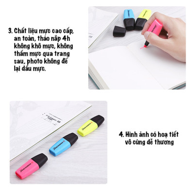 Hộp 10 Bút dạ quang STABILO BOSS MINI 07 - Hồng (56)