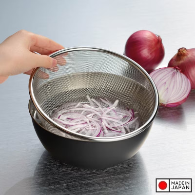 Rổ tròn đáy sâu Echo Metal φ18cm, làm từ chất liệu inox không gỉ, độ bền đẹp lâu dài theo thời gian - Hàng nội địa Nhật Bản