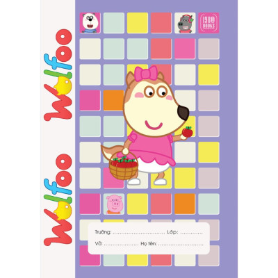 Combo 5 Cuốn Vở 48 Trang 4 Ô Ly WOLFOO