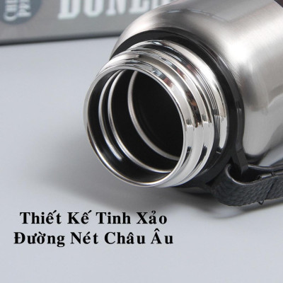 Bộ Bình Nước Giữ Nhiệt Cute 1000-1500ml Inox Giữ Nhiệt Nóng Lạnh 8-12 Tiếng Có Nắp Uống, Lưới Lọc Trà Hãng miDoctor