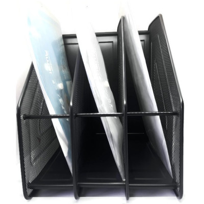 Khay kệ để tài liệu sách vở hồ sơ 3 ngăn kim loại