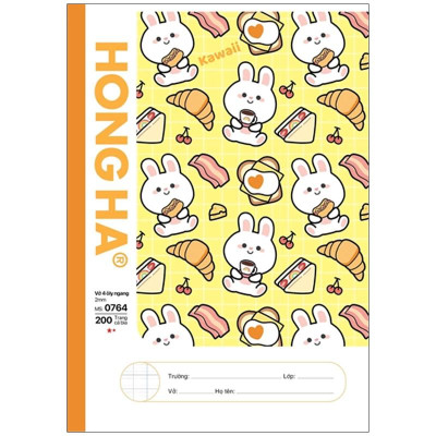 Combo 5 Tập South Star Kawai - 4 Ô Ly Kẻ Ngang 200 Trang 58gsm - Hồng Hà 0764 (Mẫu Bìa Giao Ngẫu Nhiên)