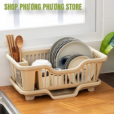 Rổ úp bát có khay hứng thoát nước hàng dày đẹp